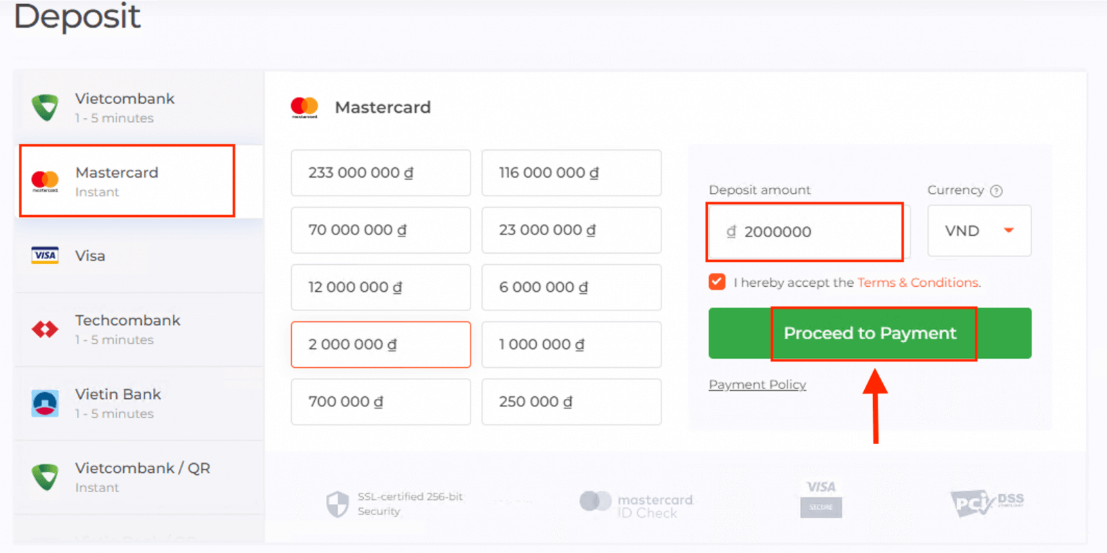 Depozit na IQ Option Vijetnam: Visa/Mastercard, Internet bankarstvo i e-novčanici