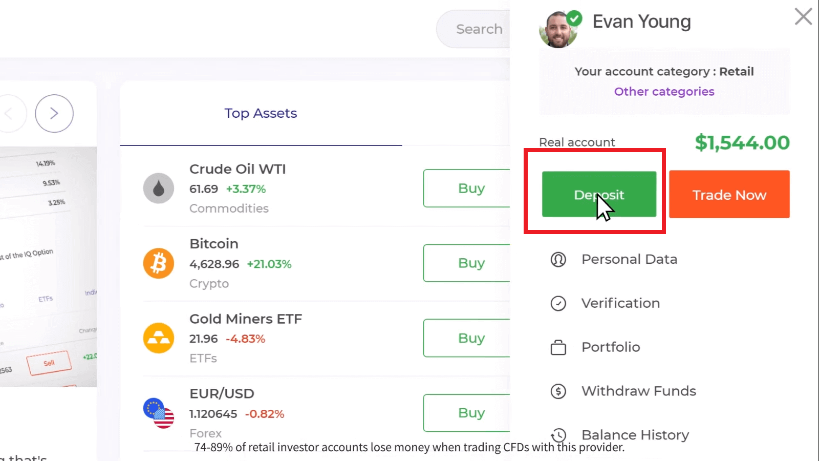 How to Deposit and Trade CFD instruments (Forex, Crypto, Stocks) at IQ Option How to Deposit and Trade CFD instruments (Forex, Crypto, Stocks) at IQ Option